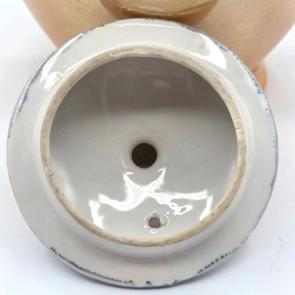Japanese Lusterware Porcelain‎ Teapot Metallic Copper & Silver Gray Hand Painted